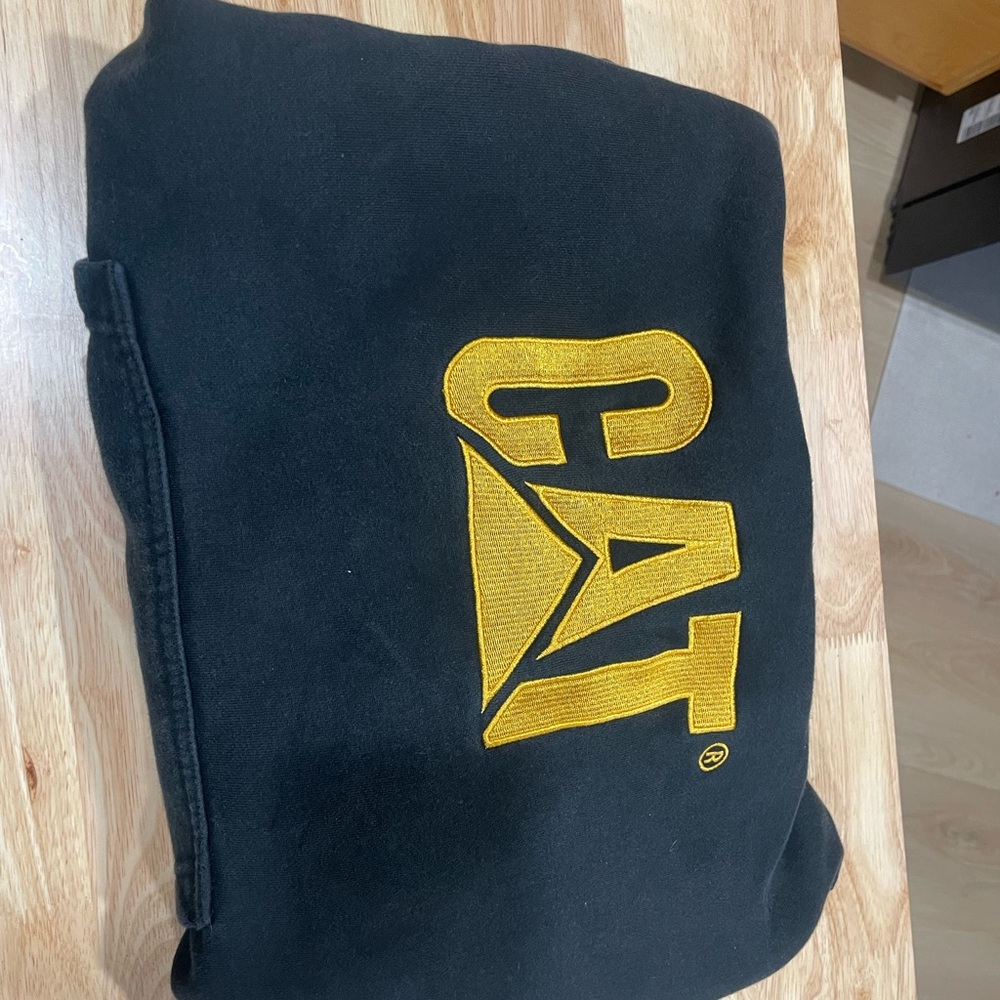 Black Sweatshirt with Gold Logo